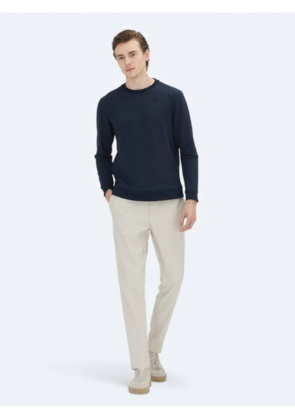 Lacivert Bisiklet Yaka Sweatshırt modelleri