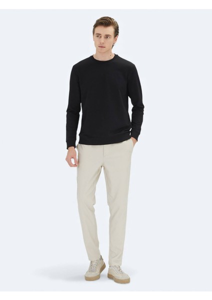 Siyah Bisiklet Yaka Sweatshırt modelleri