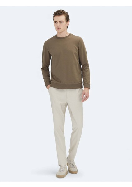 Kahverengi Bisiklet Yaka Sweatshırt fırsatları