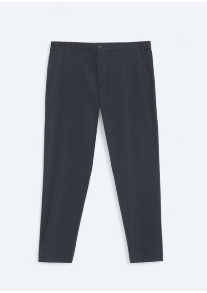 Lacivert Dokuma Jogging Fit Casual Pantolon