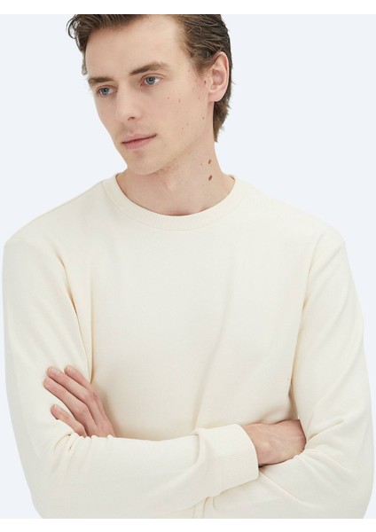 Ekru Bisiklet Yaka Sweatshırt fırsatları
