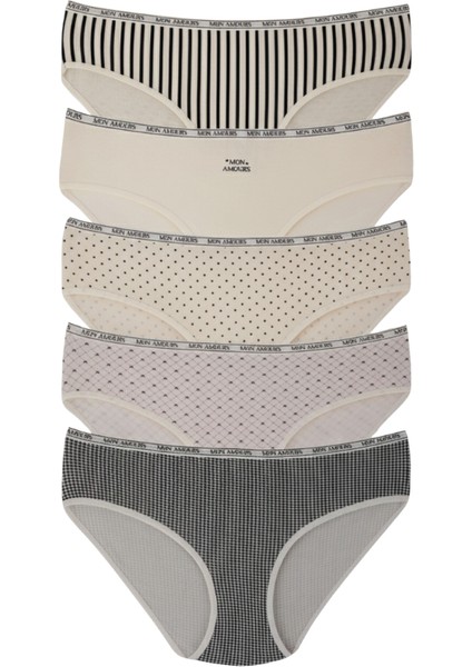 Kadın 5’li Pamuklu Bikini Külot Seti