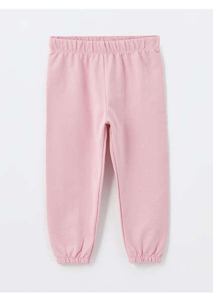 Yeni Sezon Beli Lastikli Kalın Basic Kız Bebek Jogger Eşofman Alt