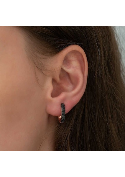 Gümüş Çift Taraflı Siyahtaşlı J Bayan Küpe fiyatları