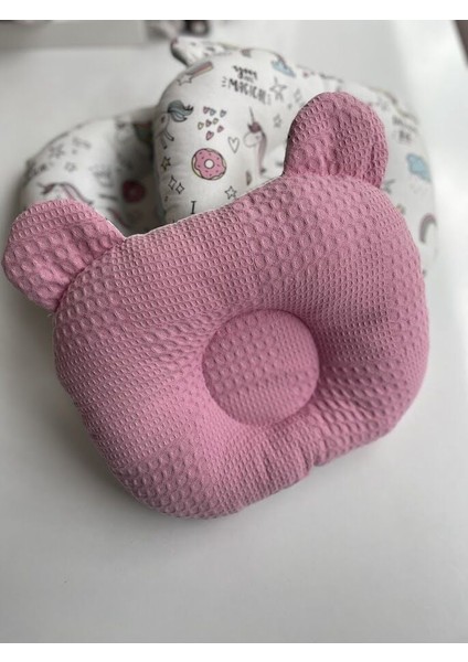 Koyu Pembe Dama Unicorn Poplin Düz Kafa Yastığı fiyatları