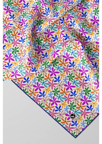 Kristal Çiçek Desenli Lacivert Renkli 90X90 Eşarp (Ipek Içermez) Dikim Şekli : El Dikişi fiyatları