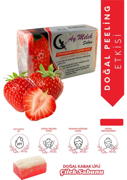 Sabun Doğal Kabak Lifli Çilek Özlü Sabunu