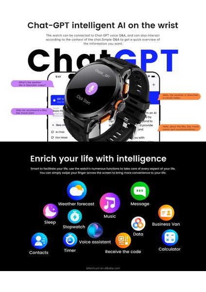 SK43 Amoled Ekran 1,65 Inc 3 Kordonlu Akıllı Saat