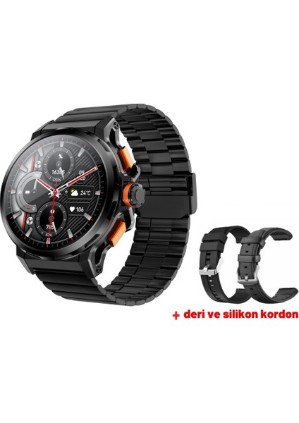 SK43 Amoled Ekran 1,65 Inc 3 Kordonlu Akıllı Saat
