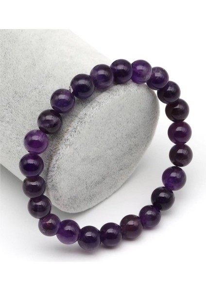 Ametist Doğal Taş Bileklik 8 mm Küre Kesim fiyatları