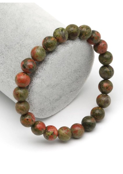 Unakit Doğal Taş Bileklik 8 mm Küre Kesim fiyatları