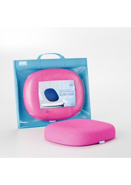 Konforlu ve Ortopedik Oturma Yastığı, Fuşya, 45X44X8 cm