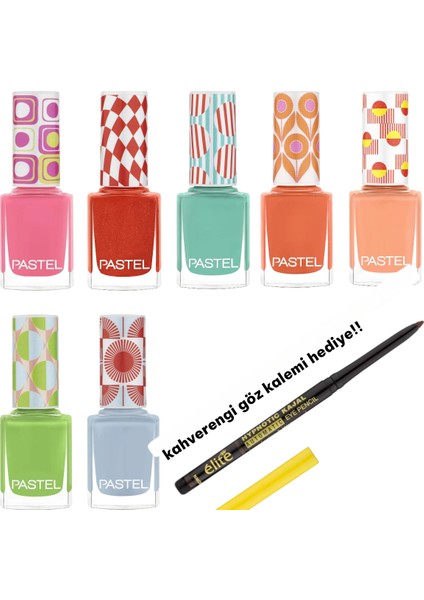 Oje 7li Set Kahverengi Kalem Hediyeli 383-384-385-386-388-389-391