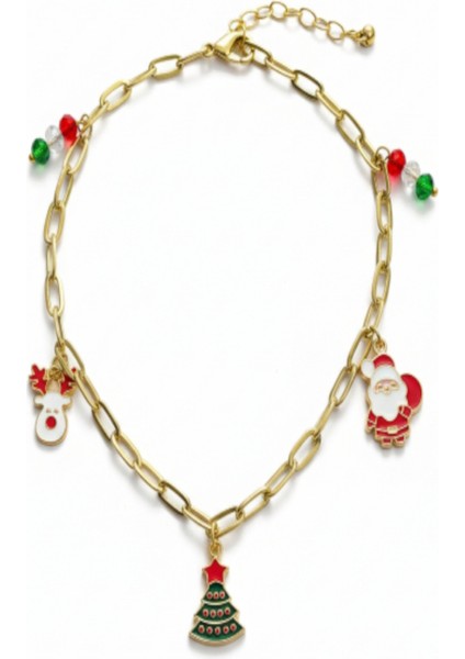Yılbaşı Temalı Figürlü Zincir Kolye modelleri