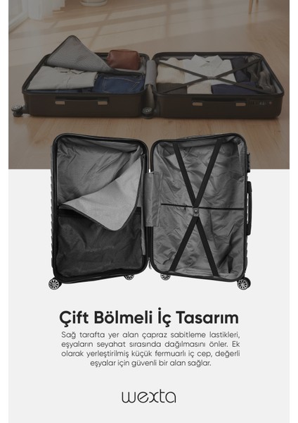 WX-1001 Siyah Kabin Boy Valiz fırsatları