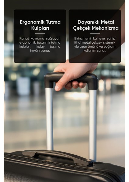 WX-1001 Siyah Kabin Boy Valiz indirimleri
