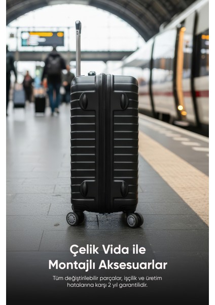 WX-1001 Siyah Kabin Boy Valiz