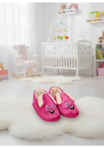 Ultra Yumuşak Tavşan Suratlı Bebek & Çocuk Panduf – Kaymaz Taban, Sıcacık Kışlık Model