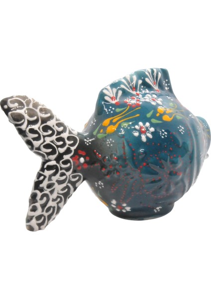 Dekoratif El Yapımı Çok Renkli Kabartma Desen Balık Biblo Masa Süsü Dekoratif Hediyelik modelleri