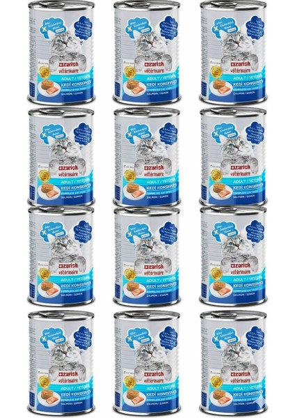 Pate Somonlu Yetişkin Kedi Konservesi 415 Gr*12 Adet