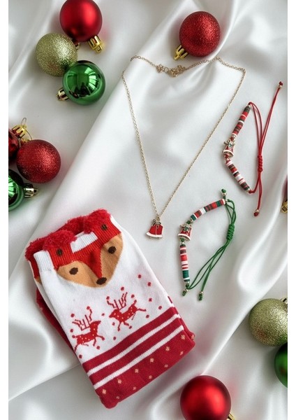 Yılbaşı Hediyesi Çorap Kolye ve Bileklik