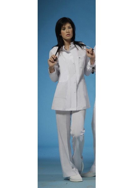 Önlük Kısa Boy Hakim Yaka Uzun Kol Bayan