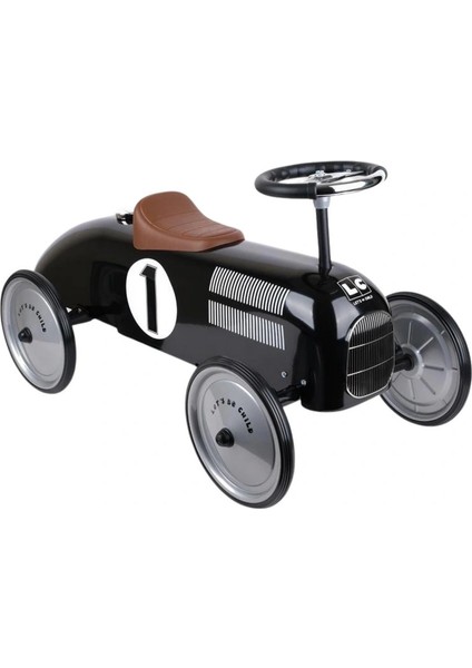 Metal Gövdeli Siyah Vintage Klasik Araba Çocuk Sürüş Oyuncağı Pedalsız Minik Araba modelleri