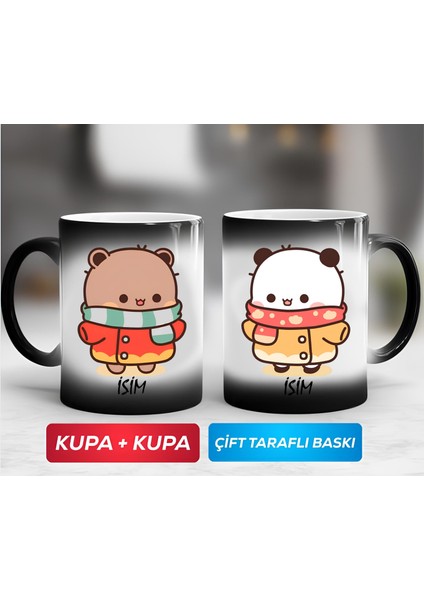 ' Yıl Başı Temalı ' Bubu Dudu Porselen Kupa Bardak