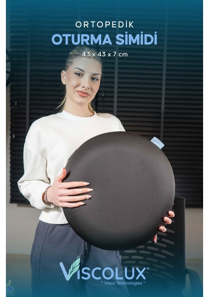 Ortopedik Visco Oturma Yastığı, Doğum Sonrası Rahatlatıcı Siyah
