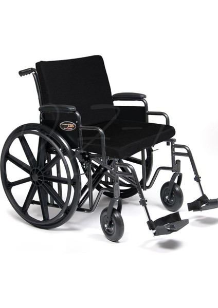 Konforlu Tekerlekli Sandalye Sırt ve Oturma Minderi Siyah