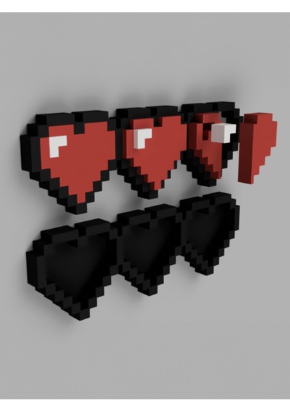 Minecraft Kalp Süs Biblo Duvar ve Masaüstü Süsü Oyuncu ve Sevgili Hediyesi modelleri