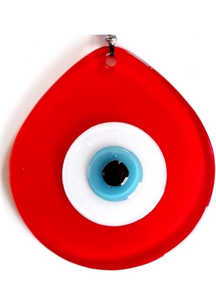 Kırmızı Renk Damla Model Nazar Boncuklu El Yapımı Duvar Süsü fiyatları