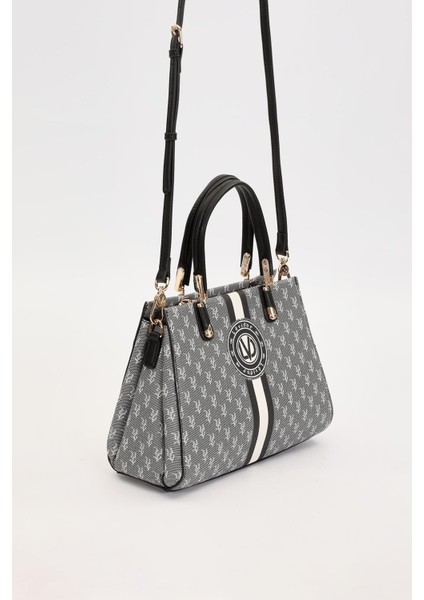 Siyah Monogram Desenli El Çantası fiyatları