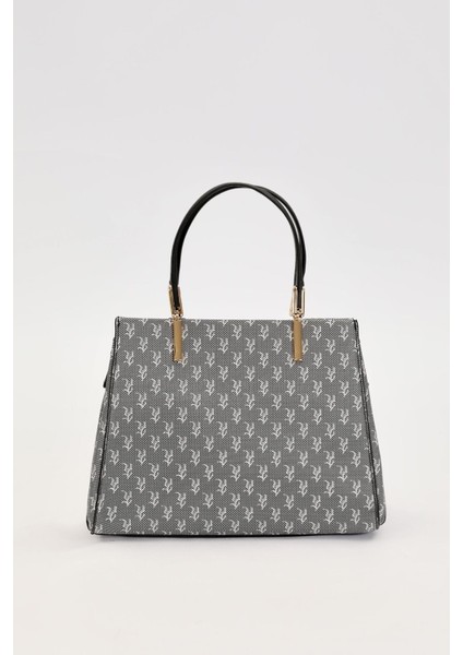 Siyah Monogram Desenli El Çantası fırsatları