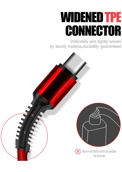 Siyah LC93 3 In 1 USB Kablo