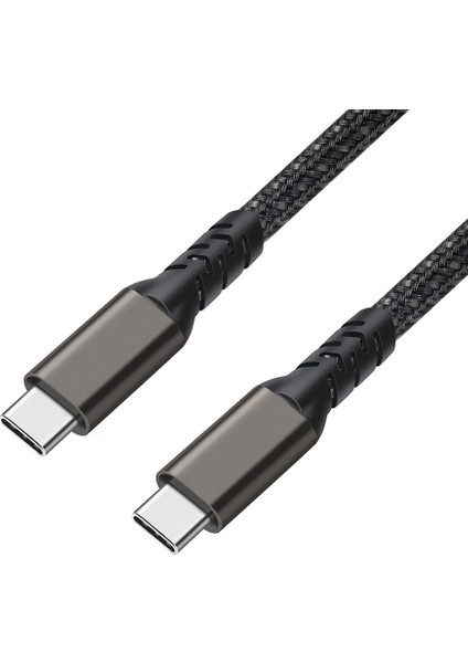 Siyah 2.jenerasyon Type-C To Type-C Usb3.2 Pd Data Kablosu 100W 20GBPS 4K@60Hz 0.2 Metre