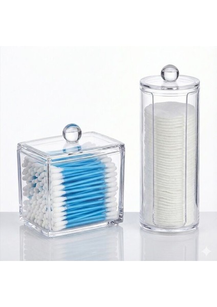 Kulak Çubuğu ve Makyaj Pamuğu Organizeri Set