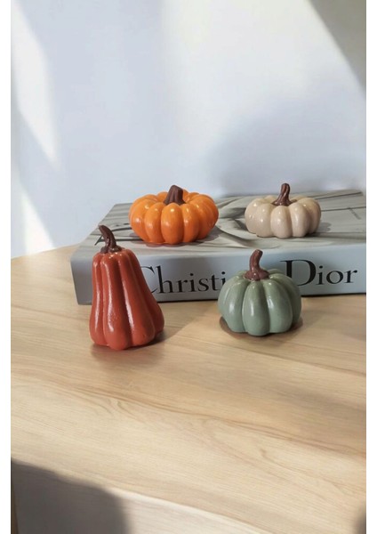 4'lü Renkli Balkabağı Dekoratif Biblo Set. Renkli Bal Kabağı Seti modelleri