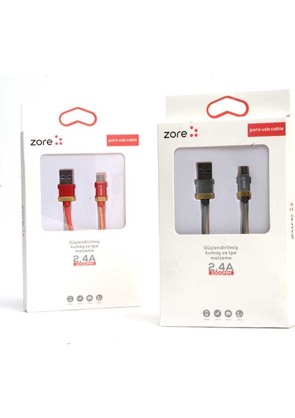 Siyah-Gold Poro Micro USB Kablo 1m modelleri