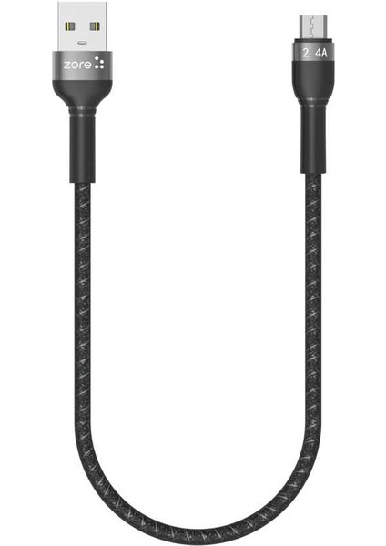 Siyah Shira Serisi Micro USB Kablo 30 cm modelleri