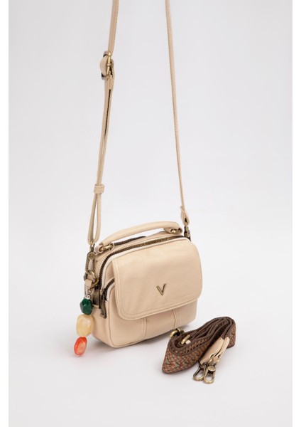 Etnik Desen Askılı Bohem Tarz Günlük Küçük El ve Omuz Çantası 930376 Krem fiyatları