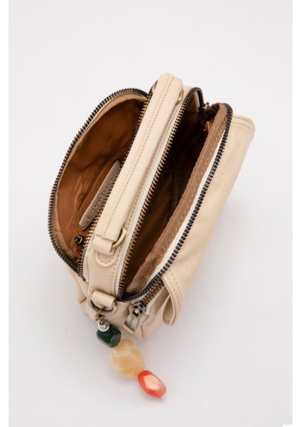 Etnik Desen Askılı Bohem Tarz Günlük Küçük El ve Omuz Çantası 930376 Krem modelleri