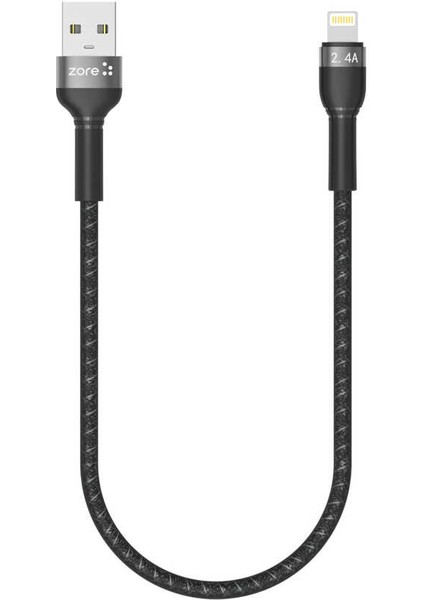 Siyah Shira Serisi Lightning USB Kablo 30 cm modelleri