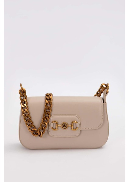 A.vizon Geniş Zincir Aksesuarlı Omuz Çantası