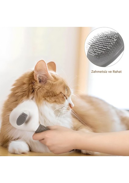 Otomatik Temizlenen Tüy Toplama Tarağı – Basmalı Mekanizmalı Kedi & Köpek Tarağı fırsatları