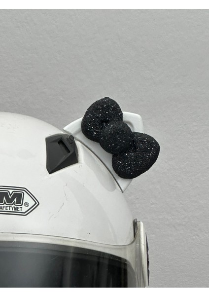 Motor & Motosiklet Siyah Fiyonklu Beyaz Kedi Kulak Kask Dış Aksesuarı indirimleri