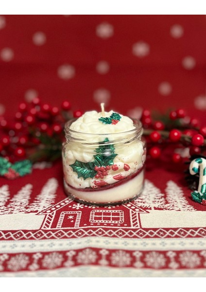 Red Peace Candle Paçuli-Amber Kokulu 280 Gram Doğal Soya Mumu - El Yapımı