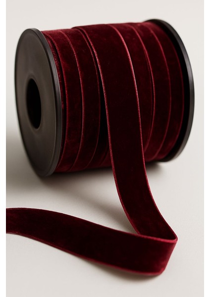 2.5 cm Düz Kadife Şerit – Bordo – 5 Metre Premium Tekstil Aksesuarı modelleri