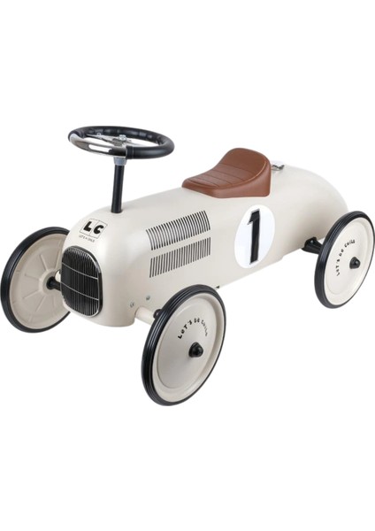 Vintage Metal Klasik Çocuk Arabası Fildişi Renk Sessiz Tekerlek Deri Görünümlü Koltuk fiyatları