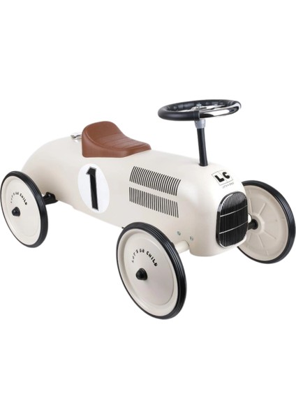 Vintage Metal Klasik Çocuk Arabası Fildişi Renk Sessiz Tekerlek Deri Görünümlü Koltuk modelleri